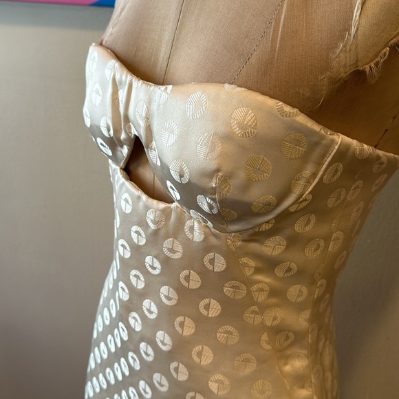 Alexander McQueen Ivory Silk Bustier Dress Dragon Fly Print Asian NWT - Picture 8 of 14